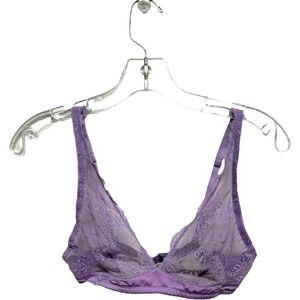 Cosabella purple mesh lace thick strapped bra bralette sexy lingerie size medium